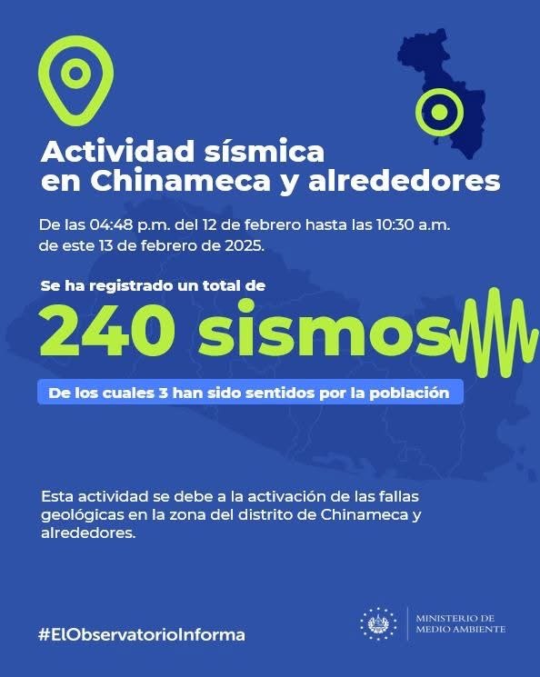 Continúan los sismos en el distrito de Chinameca